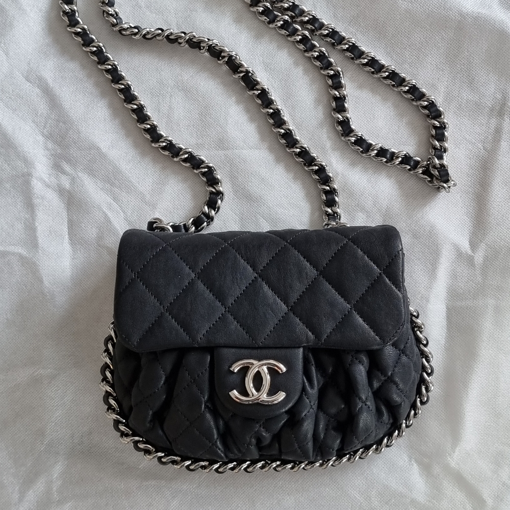 Authentic Chanel chain around flap bag